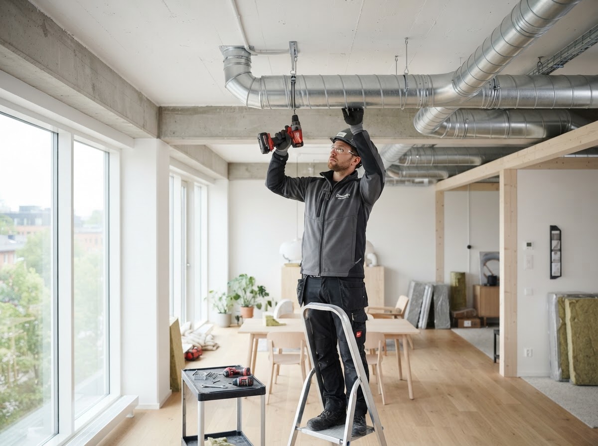Montering av ventilasjonsanlegg